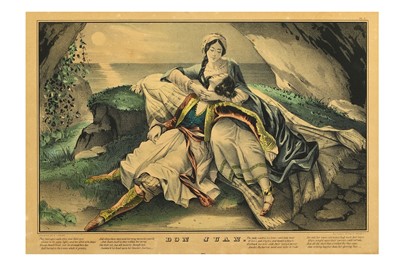 Lot 65 - FOUR HAND-COLOURED LITHOGRAPHS FROM BYRON'S...