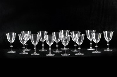 Lot 498 - A set of fourteen 1980s Lalique crystal wine...