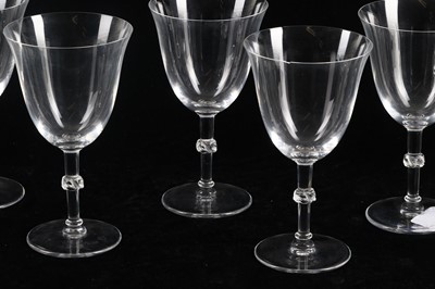 Lot 496 - A set of nine 1980s Lalique crystal wine...