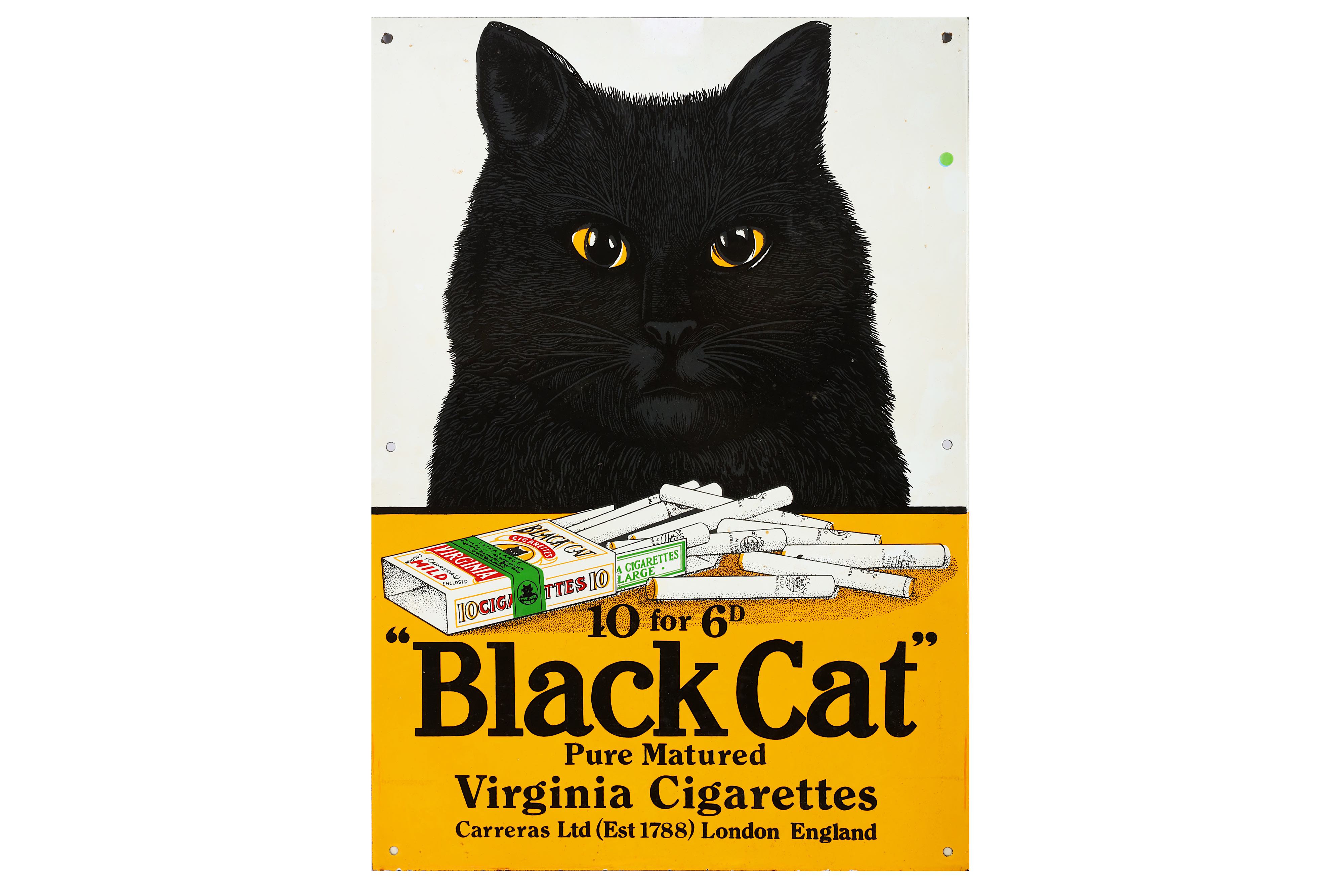 Lot 685 A Black Cat Pure Matured Virginia Cigarettes
