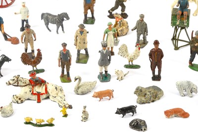 Lot 688 - A large collection of lead farm animals,...