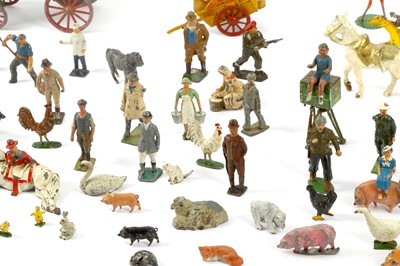 Lot 688 - A large collection of lead farm animals,...