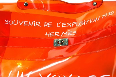 Lot 19 - Hermes Limited Edition Transparent Orange Vinyl 'Souvenir de L'Exposition' Kelly