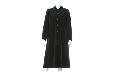 Lot 125 - Yves Saint Laurent Rive Gauche Black Velvet Coat - size 36