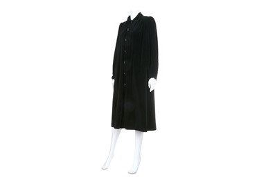 Lot 125 - Yves Saint Laurent Rive Gauche Black Velvet Coat - size 36