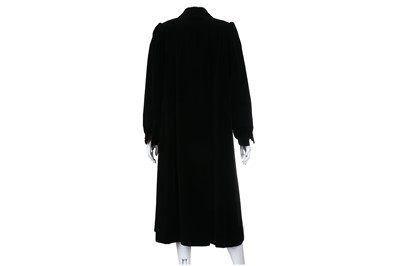 Lot 125 - Yves Saint Laurent Rive Gauche Black Velvet Coat - size 36