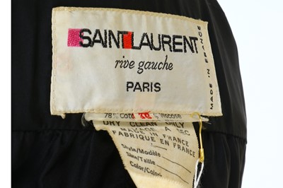 Lot 125 - Yves Saint Laurent Rive Gauche Black Velvet Coat - size 36