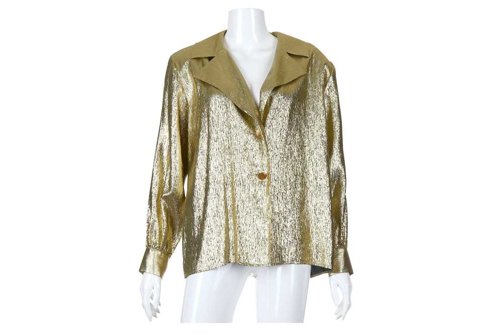 Saint laurent gold shirt Clearance