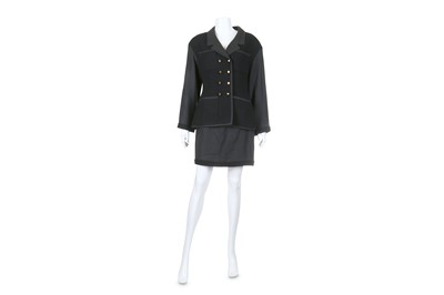 Lot 93 - Chanel Boutique Black Skirt Suit - size 40