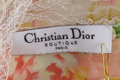 Lot 36 - Christian Dior Boutique Floral Silk Bustier Dress - size 42