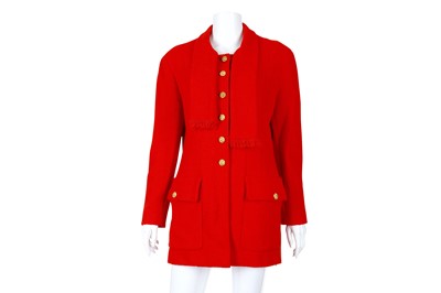 Lot 27 - Chanel Red Boucle Jacket