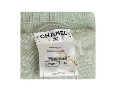 Lot 3 - Chanel Pale Green Cardigan - size 44