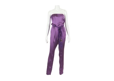 Lot 90 - Tom Ford for Gucci Purple Silk Jumpsuit - size 40