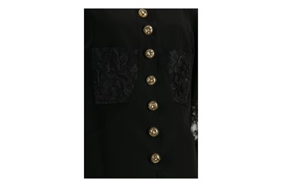Lot 136 - Christian Lacroix Black Lace Trim Jacket - size 42