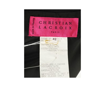 Lot 136 - Christian Lacroix Black Lace Trim Jacket - size 42