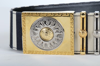 Lot 81 - Gianni Versace Striped Belt - size 70/28