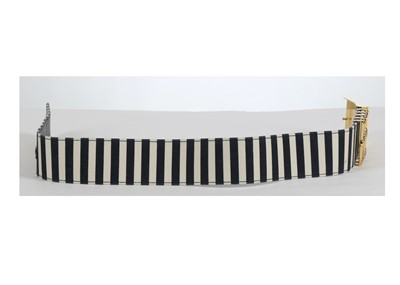Lot 81 - Gianni Versace Striped Belt - size 70/28
