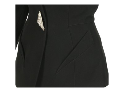 Lot 137 - Thierry Mugler Black and Crystal Jacket - size 36