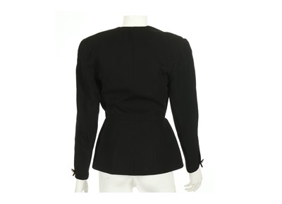 Lot 137 - Thierry Mugler Black and Crystal Jacket - size 36