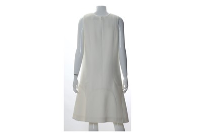 Lot 118 - Chanel White Waffle Cotton Dress - size 44