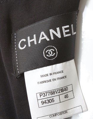 Lot 108 - Chanel Black Wool Dress - size 46