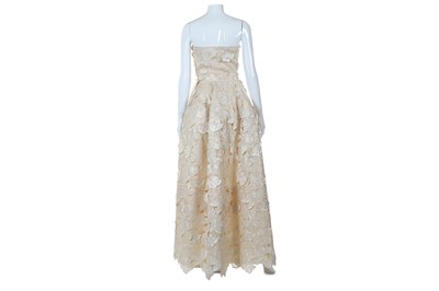 Lot 126 - Givenchy Haute Couture Cream Silk Evening Gown