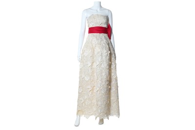 Lot 126 - Givenchy Haute Couture Cream Silk Evening Gown