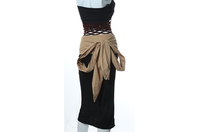 Lot 12 - Jean Paul Gaultier Femme Black and Nude Dress - size 38