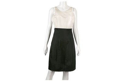 Lot 107 - Chanel Black and White Silk Dress - size 36