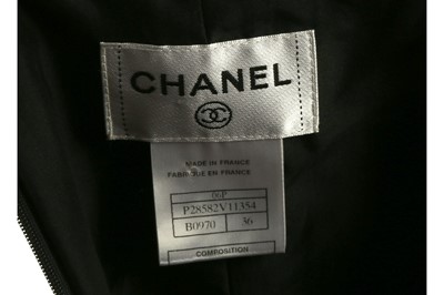 Lot 107 - Chanel Black and White Silk Dress - size 36