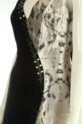 Lot 139 - Versace Black and Silver Cocktail Dress - size 42