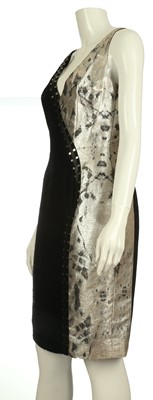 Lot 139 - Versace Black and Silver Cocktail Dress - size 42