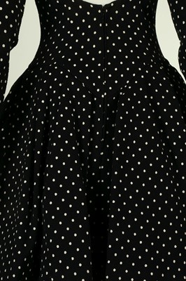 Lot 135 - Christian Lacroix Couture Monochrome Polka Dot Puffball Dress - size 42
