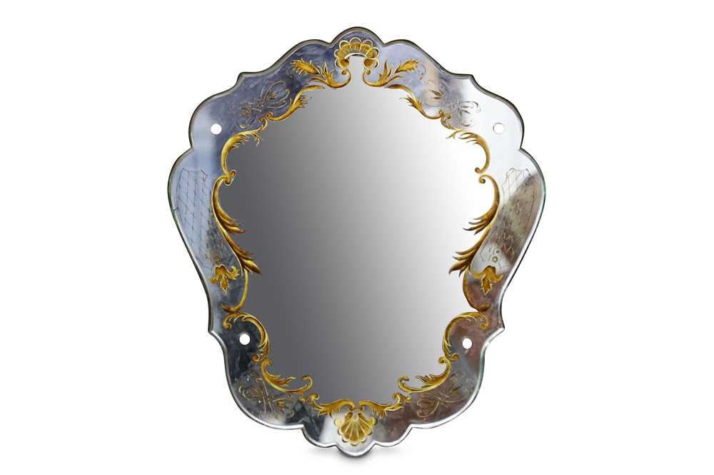 Lot 78 - A mid 20th Century Venetian frameless mirror...