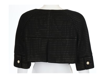 Lot 102 - Chanel Black Bolero Jacket - size 42