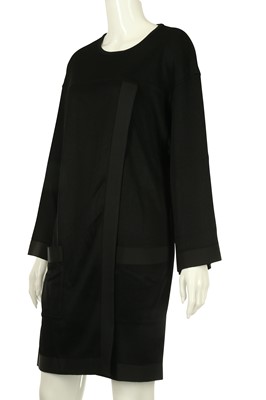 Lot 106 - Chanel Black Rayon Jumper Dress - size 38