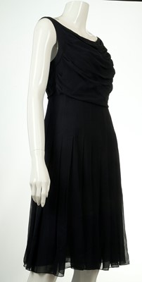 Lot 114 - Chanel Midnight Blue Silk Dress - size 38