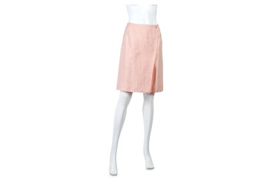 Lot 56 - Chanel Pale Pink Silk Skirt - size 38