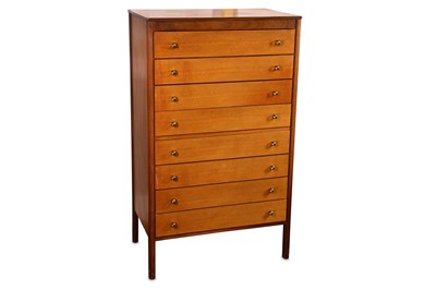 Lot 776 - A mid 20th Century teak chest of eight drawers...