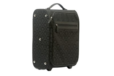 Lot 456 - Salvatore Ferragamo Black Monogram Rolling Suitcase