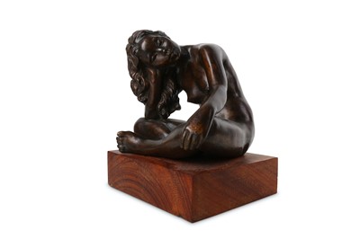 Lot 198 - A 20TH CENTURY PATINATED BRONZE STUDY OF A...