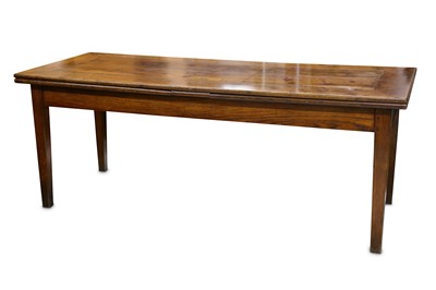 Lot 799 - A French oak refectory farmhouse table, with...
