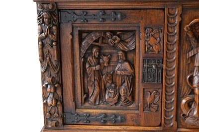 Lot 858 - A 19th century Gothic Revival carved oak...