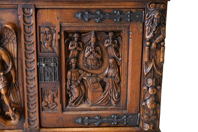 Lot 858 - A 19th century Gothic Revival carved oak...