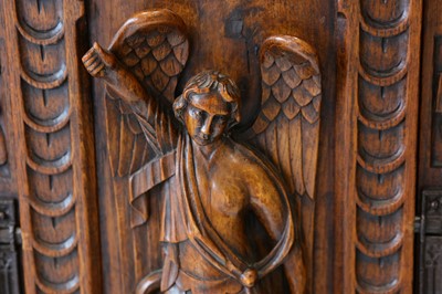 Lot 858 - A 19th century Gothic Revival carved oak...