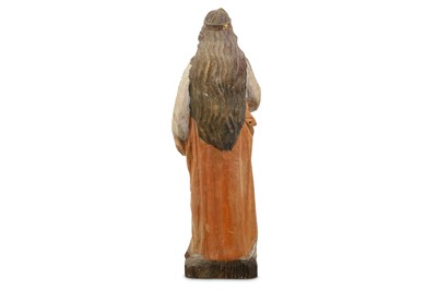 Lot 155 - A LATE 19TH CENTURY CARVED AND PAINTED WOOD...