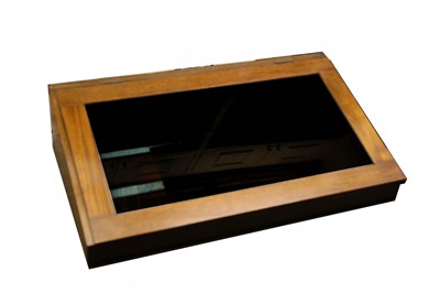 Lot 839 - WITHDRAWN - A mahogany table top display or...
