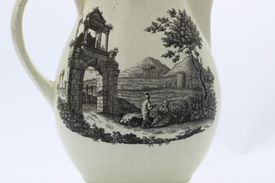 Lot 82 - A LARGE AND EARLY WEDGEWOOD CREAMWARE JUG WITH...