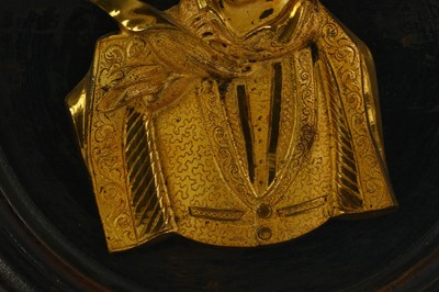 Lot 50 - A GILT BRONZE PLAQUE OF LORD BYRON AS YOUNG...