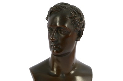 Lot 41 - A BRONZE BUST OF LORD BYRON France, 19th...